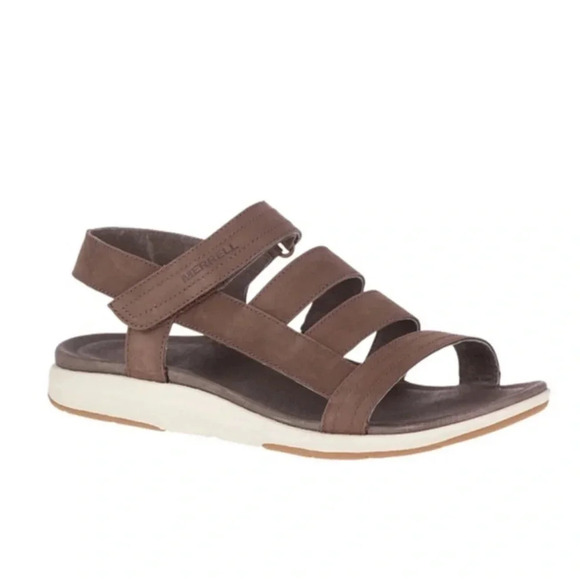 Merrell Kalari‎ Lore Backstrap Hiking Outdoor Leather Sandal Brown size 7 - Picture 8 of 9